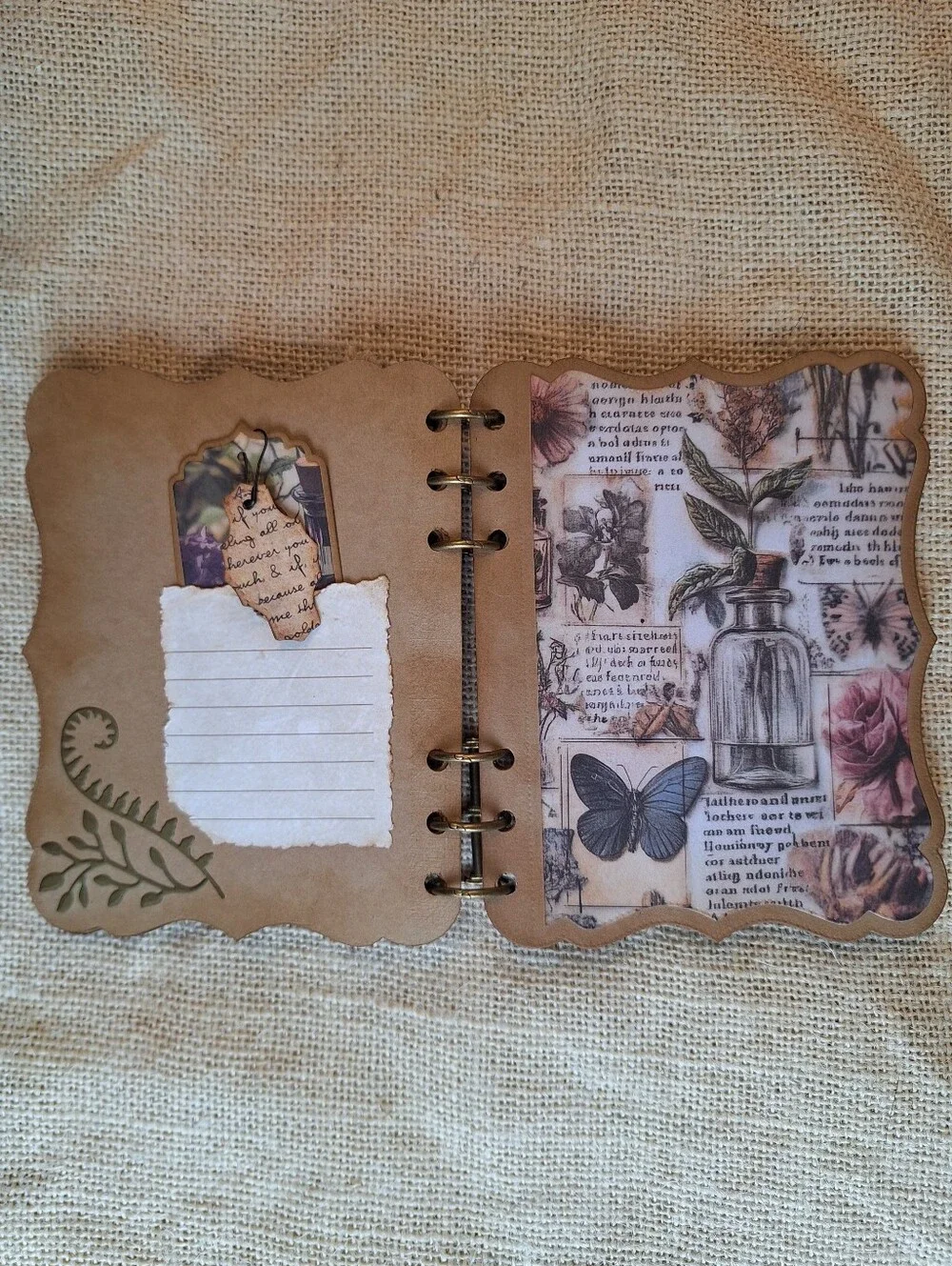 12 Pg Hand Made Apothecary, Botanical Art Journal, Junk Journal, Scrapbook